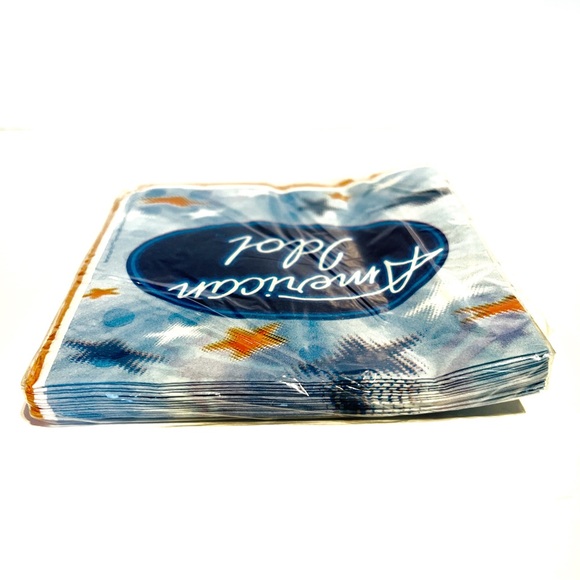Vintage Y2K American Idol Paper Napkin Set Dinner Beverage Singer Blue Green Fun - Picture 11 of 13
